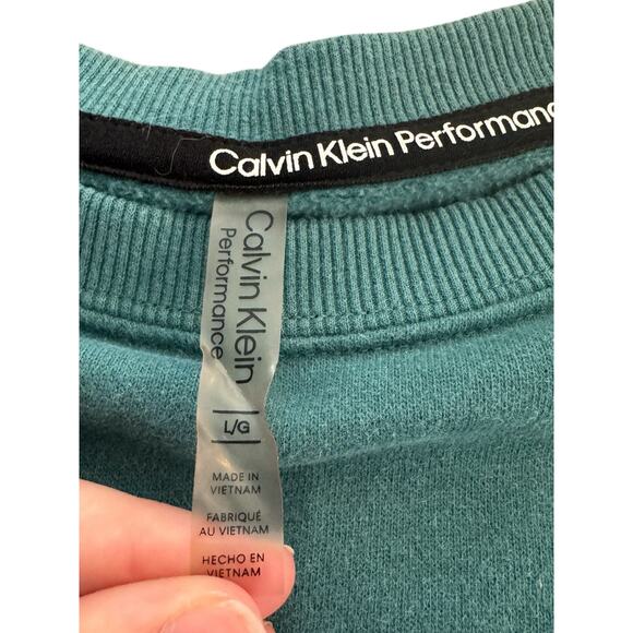 Calvin Klein Performance Teal Crewneck Sweatshirt Large - Picture 4 of 10